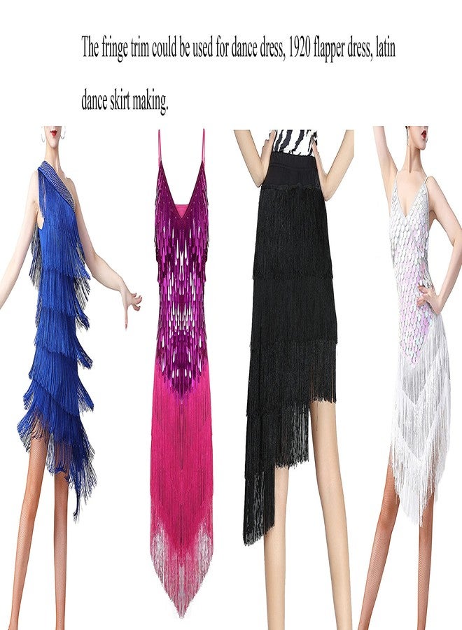 Lauthen.S 10 Yards of 6" Chainette Fringe Trim Tassel Sewing Trim for DIY Craft Latin Dress Lamp Shade Decoration (6 Inches x 10 Yards, Hot Pink) - Image 3